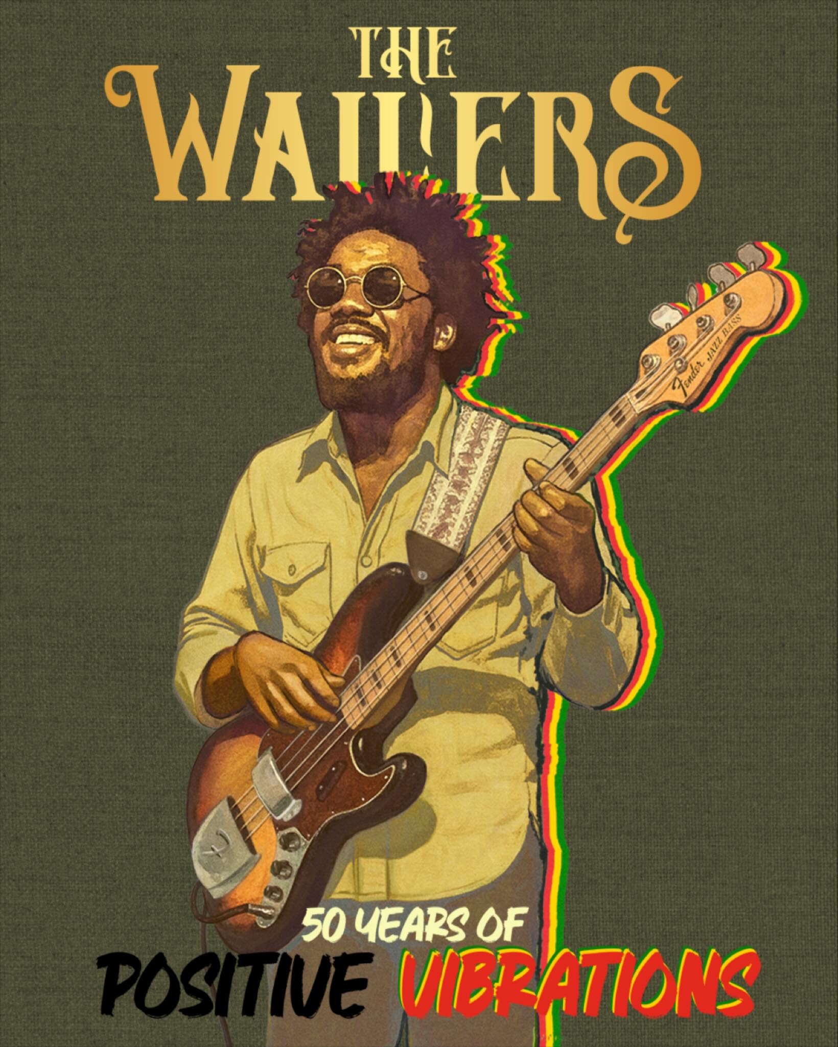 The Wailers 50 Years of Positive Vibrations Tour Poster 2026
